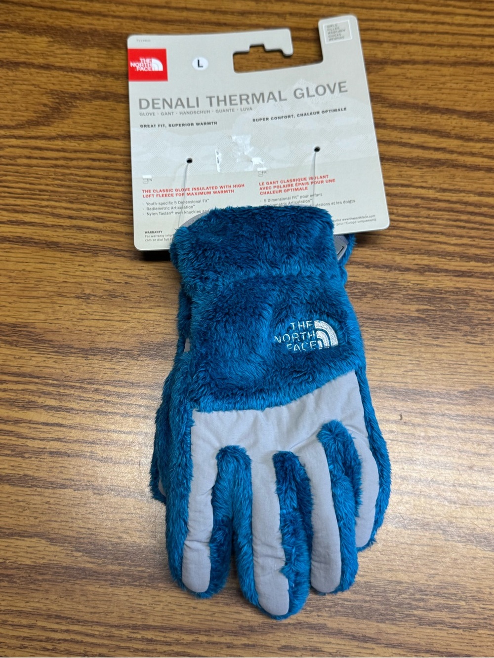NWT The North Face Denali Thermal Gloves Blue